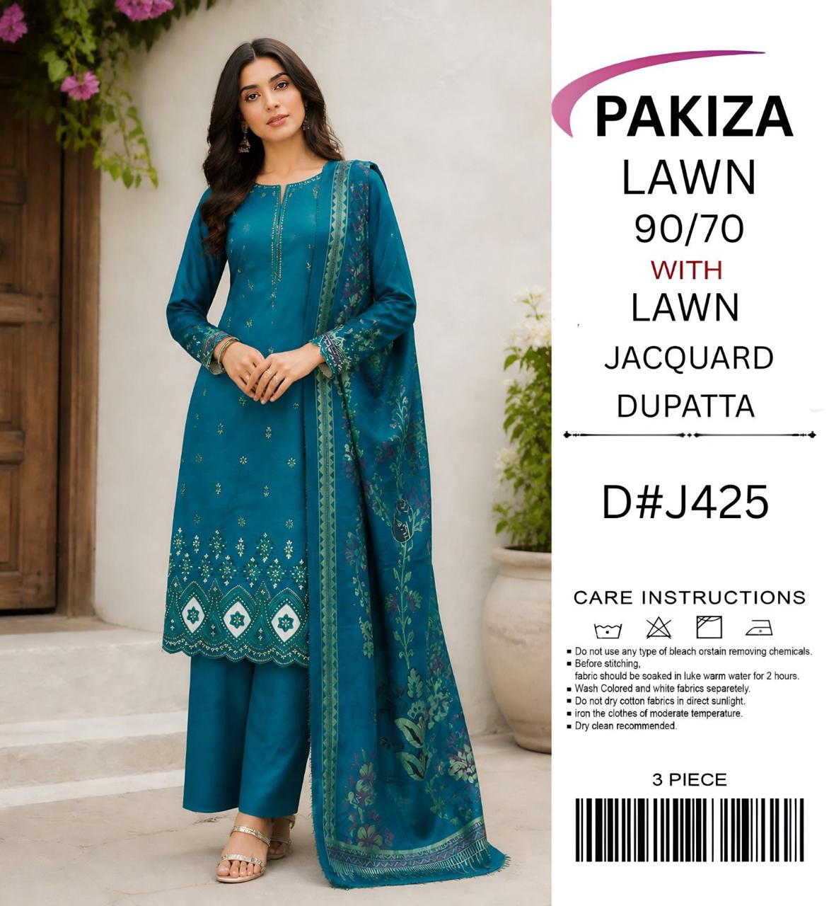 Pakiza Embroidered lawn - Image 4