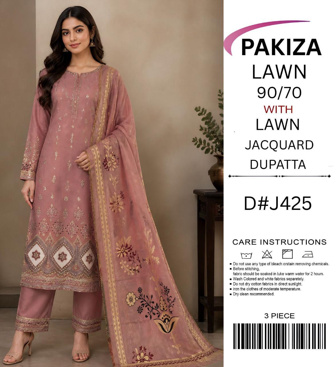 Pakiza Embroidered lawn - Image 8